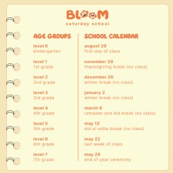 Bloom Saturday School '26-'27