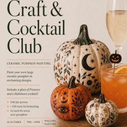 CRAFT AND COCKTAIL CLUB- CERAMIC PUMPKIN PAINTING