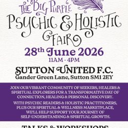 SUTTON - The Big Purple Pop Up Psychic & Holistic Fair -  TRADER ONLY