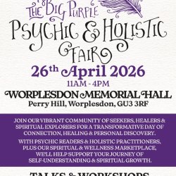 WORPLESDON - The Big Purple Psychic & Holistic Fair - Worplesdon TRADER ONLY