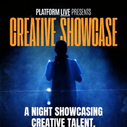 Platform LIVE Creative Showcase performer on stage under blue lighting