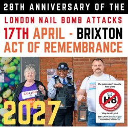 Brixton Act of Remembrance 6 pm 17th April 2027 (28th Anniversary)