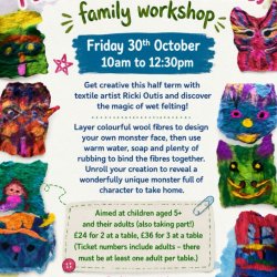 Felted Monster Faces: Family Workshop