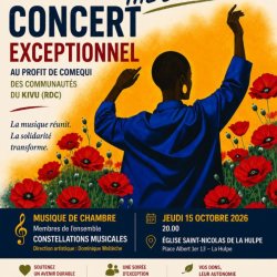 Concert exceptionnel au profit des communautés rurales du Kivu (RDC)