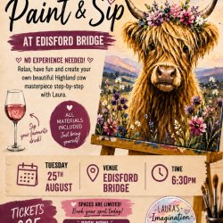 Sip and paint - Highland Cow - Edisford Bridge