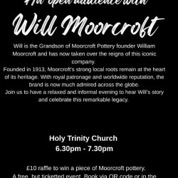 An Open Audience with Will Moorcroft     (Free Ticketed Event)