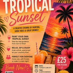 Sip and paint - Tropical sunset edition