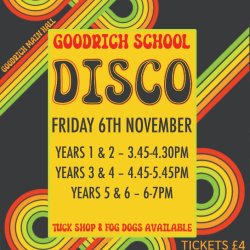 Goodrich Disco 2026, £4 per ticket