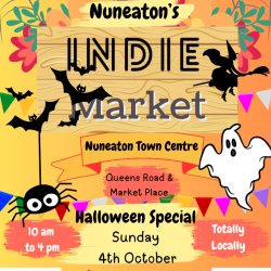 Nuneaton Indie Market 4th October HALLOWEEN SPOOKTACULAR (Check'FULL FOR' in description before booking)