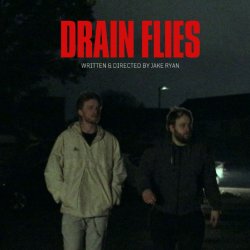 Poster: Drain Flies (main characters Charlie and Gus walking at night)