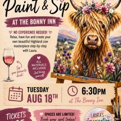 Sip and paint - Highland Cow - Bonny Inn