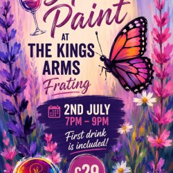 Sip & Paint Lilac Butterfly
