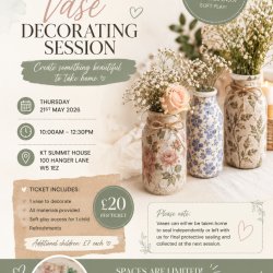 PRIVATE - The Mummah Club - Decoupage Vase Decorating - FEMALES only