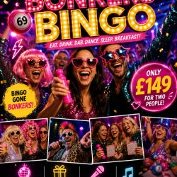 🎉 GO BONKERS & STAY THE NIGHT! 🎉 BONKERS BINGO + DINNER + OVERNIGHT STAY + BREAKFAST
