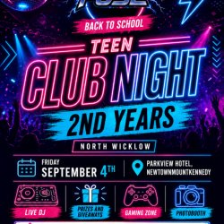 2nd Year Club Night -  Back to School!