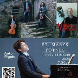 Mozart, Weir and Schubert “Trout” - Haldon Quartet and Anton Pigott (piano)