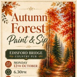 Cosy Autumn paint & sip at Edisford bridge country pub