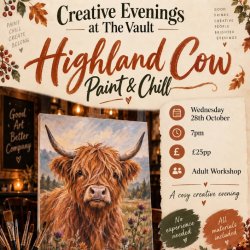 Highland Cow Paint night at The Vault Bar & Kitchen