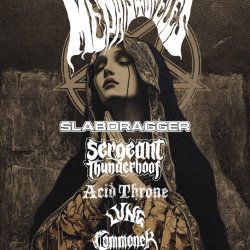 Stoomsesh London poster featuring Mephistopheles with Slabdragger, Sergeant Thunderhoof, Acid Throne, Lung and Commoner at Oslo Hackney 25 July 2026