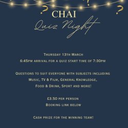Quiz Night at Chai 9th July 26