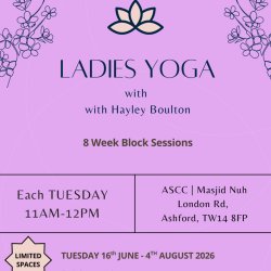 Yoga class for ladies