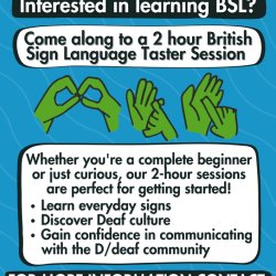 Adults Basic BSL Taster Session £25 - Wednesday 17th June 2026