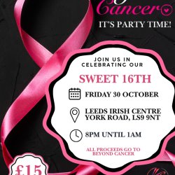 Beyond Cancer's Sweet 16th