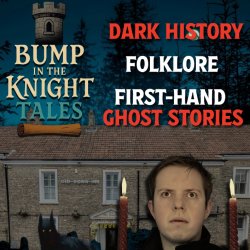 Luke looking up at Dark History Folklore and First Hand Ghost Stories with Old Down Inn in the background