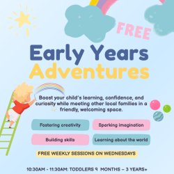 Early Years Adventures - free sessions for 9 months to 3 years+ to play & learn