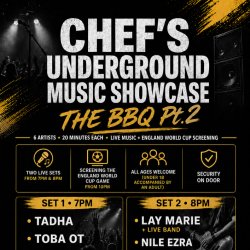 The BBQ Pt. 2 | Chef's Underground Music Showcase + England World Cup Screening