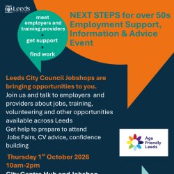NEXT STEPS FOR OVER 50s! Employment support, Information & Advice event