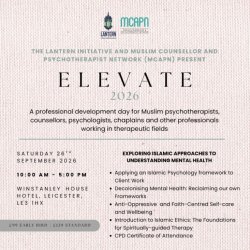 ELEVATE 2026: Faith, Power and Practice in Muslim Mental Health