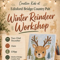 Paint a reindeer at Edisford Bridge