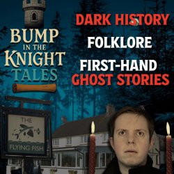 Luke looking up at Dark History Folklore and First Hand Ghost Stories with The Flying Fish in the background