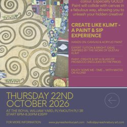 Create like Klimt - a Paint & Sip Experience