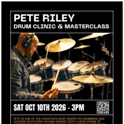 Pete Riley : Drum Clinic and Masterclass : Barrow Music Weekender 2026