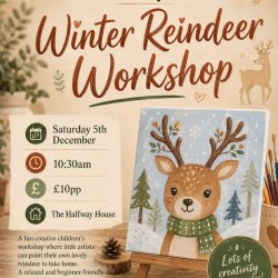 Paint a reindeer at The Halfway House