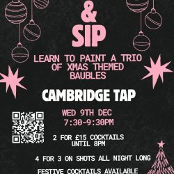 Festive Paint & Sip - Cambridge Tap