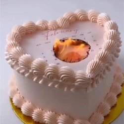 Burn Away Vintage Heart Cake
