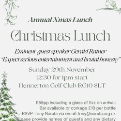 Wokingham Conservative Association Annual Christmas lunch with guest speaker Gerald Ratner