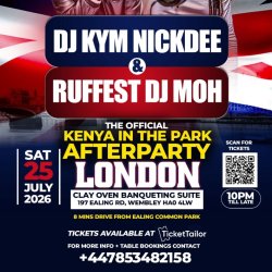 Kenya and Friends in the Park The Official After Party feat DJ KYM NICKDEE & RUFFEST DJ MOH