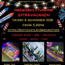 Bancroft's Fireworks & Funfair - Friday 6 November 2026
