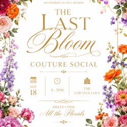 Frosted couture social introduction, a dessert after hours experience night.