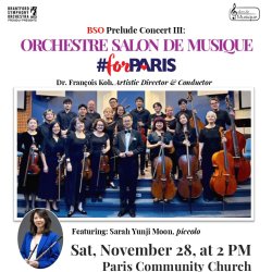 BSO Prelude Concert III: Orchestre Salon de Musique for Paris