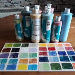 pottery paints colour swatch