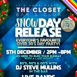 SnowDay Release - over 30’s Day Party