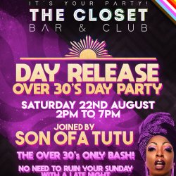 DAY RELEASE OVER 30’s DAY PARTY