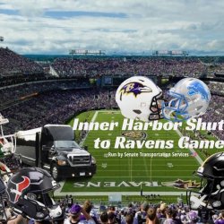 Inner Harbor ROUND-TRIP shuttle to🏈RAVENS STADIUM🟣⚫(M&T BANK STADIUM)