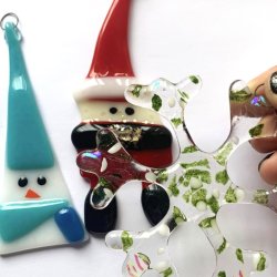 floral scenes in glass