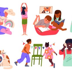 children and young people particiapting in a range of different every day activities